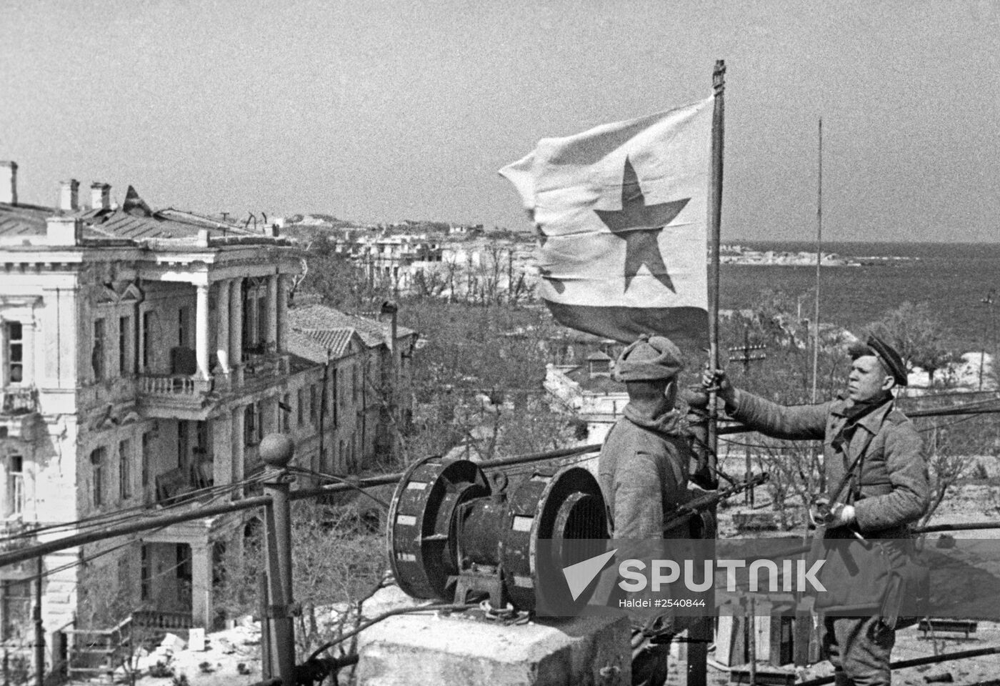 Soviet naval flag in Sevastopol