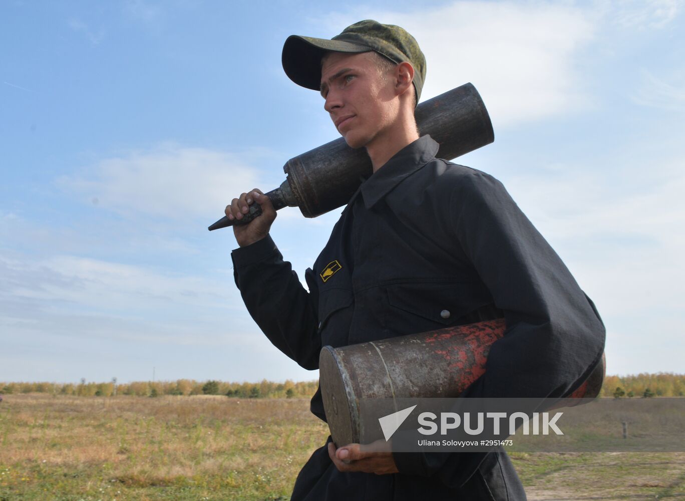 Tank units during military exercise in Voronezh