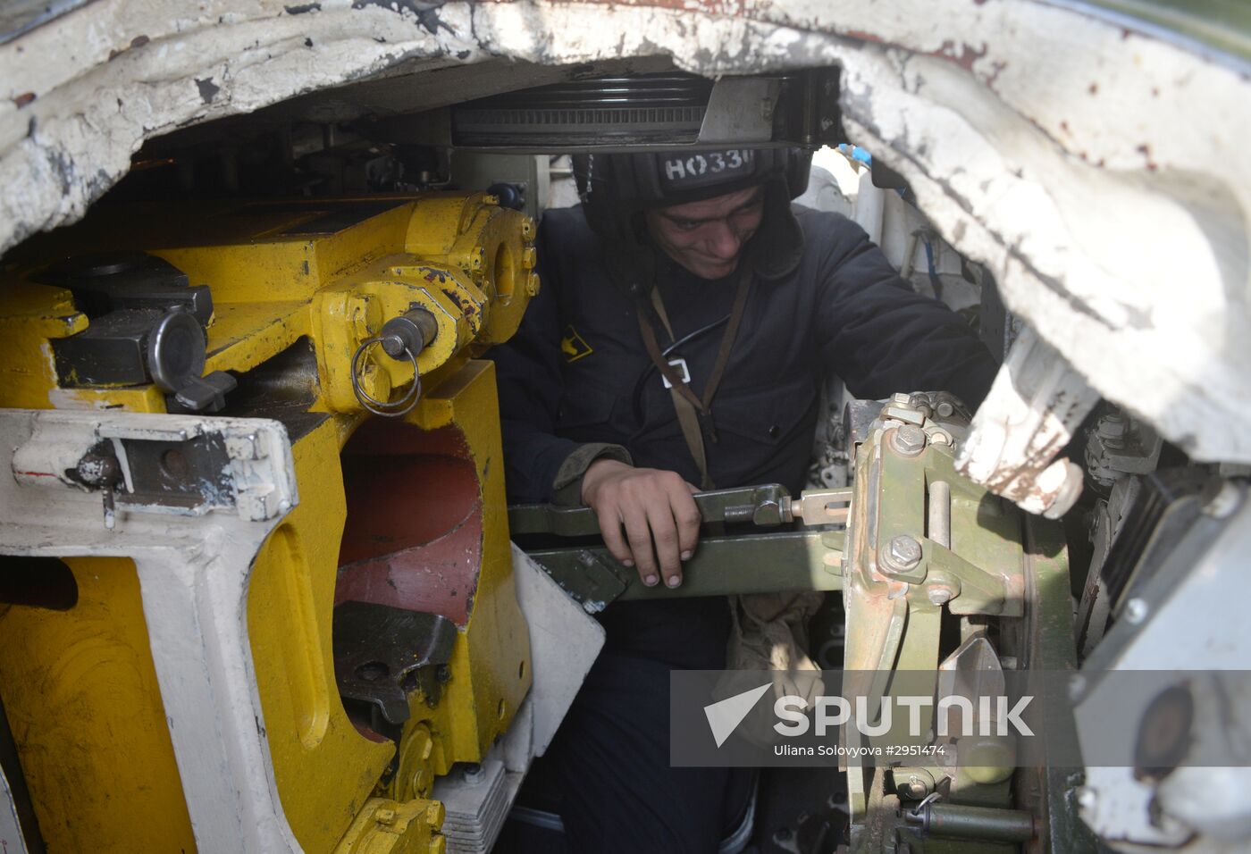 Tank units during military exercise in Voronezh