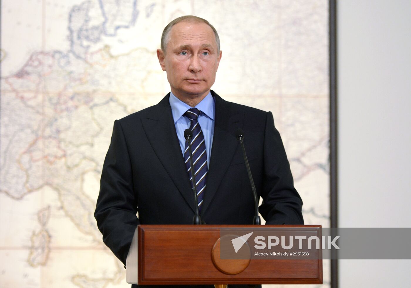 Russian President Vladimir Putin meets with Prince Albert II of Monaco