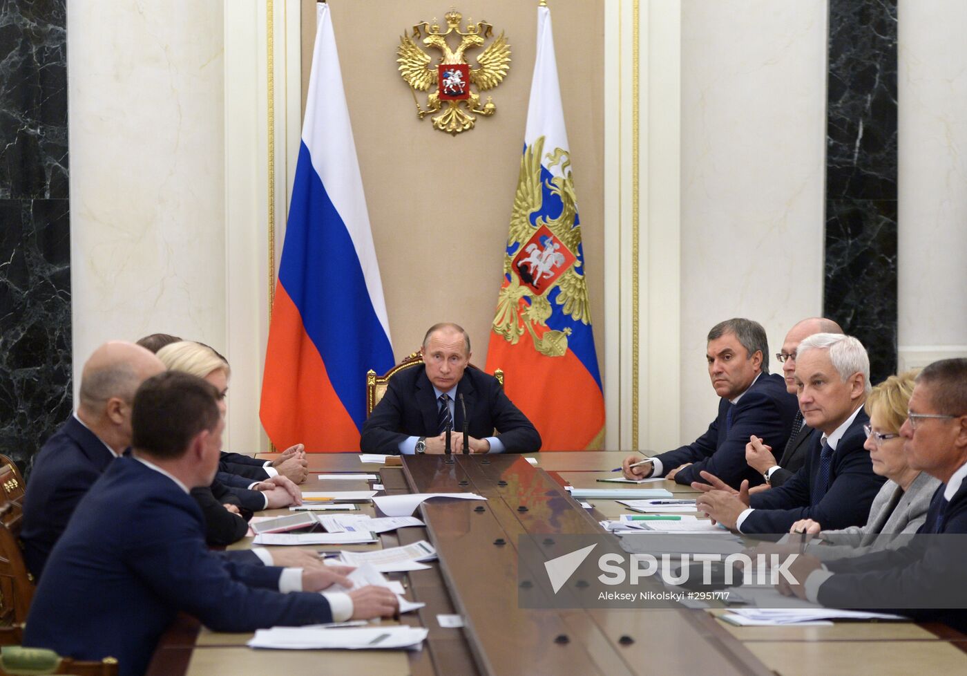 Russian President Vladimir Putin holds meeting on socioeconomic issues