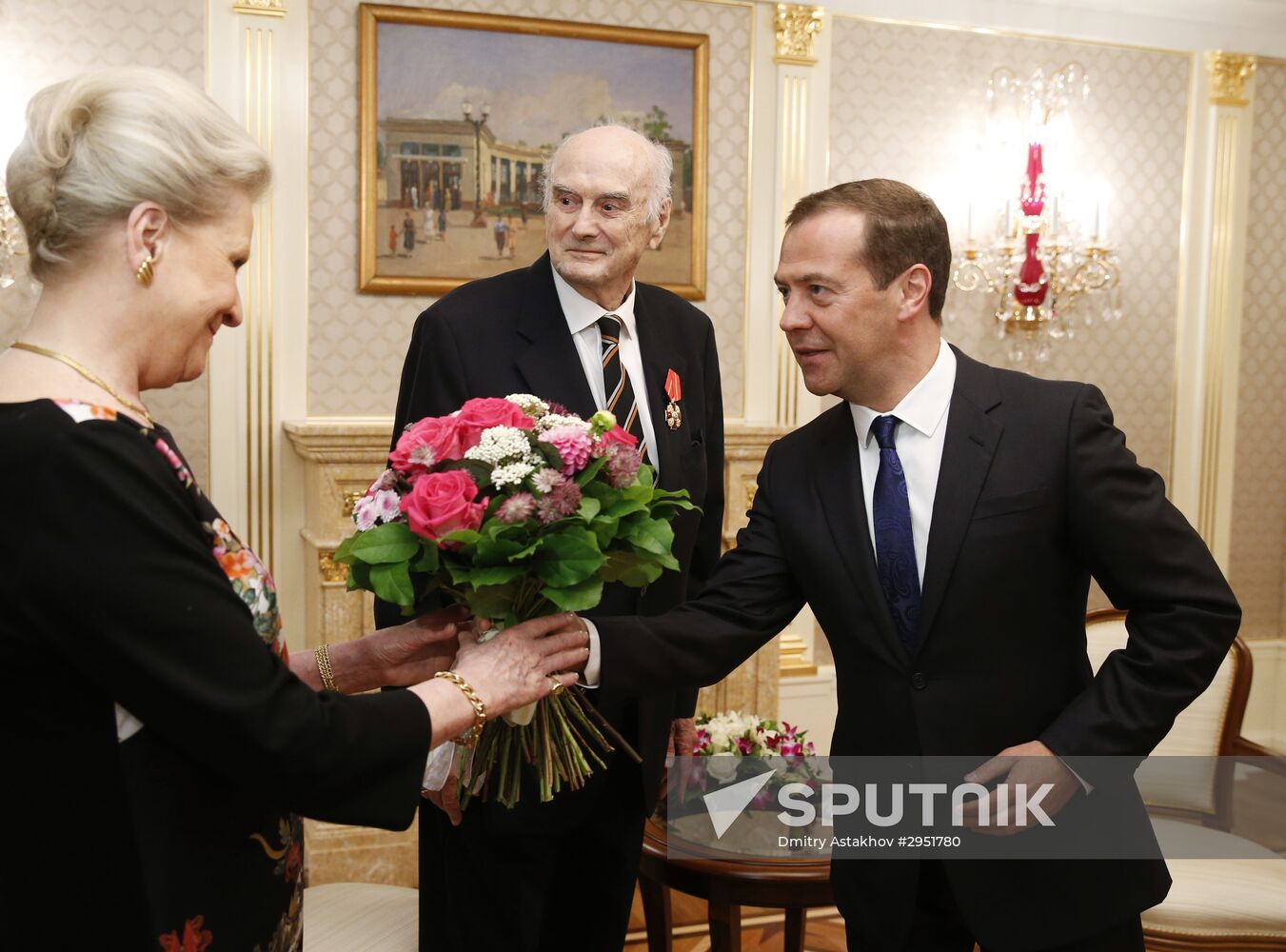 Russian Prime Minister Dmitri Medvedev presented Prince Dmitri Romanov the Order of Alexander Nevsky