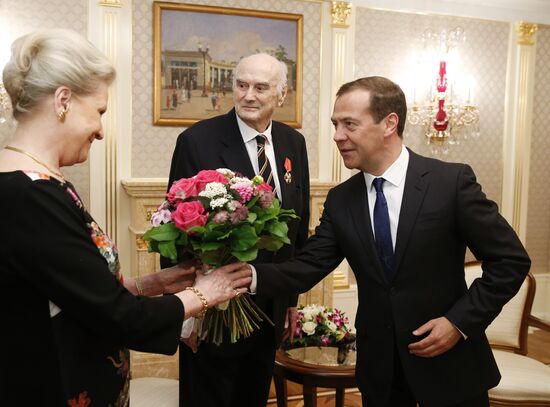 Russian Prime Minister Dmitri Medvedev presented Prince Dmitri Romanov the Order of Alexander Nevsky