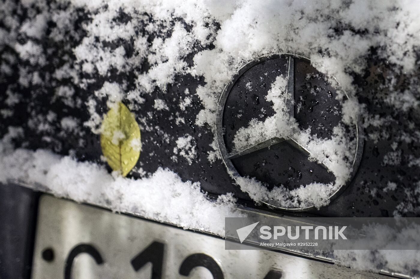 First snowfall in Omsk