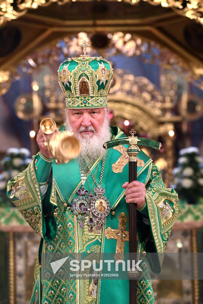 Patriarchal Divine Liturgy on St. Sergius of Radonezh Day in St. Sergius's Laura of the Holy Trinity