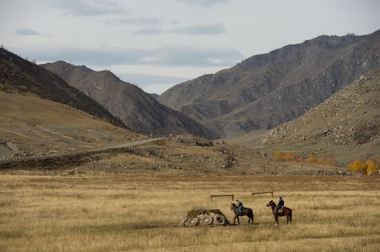 Kok-boru championship in Republic of Altai
