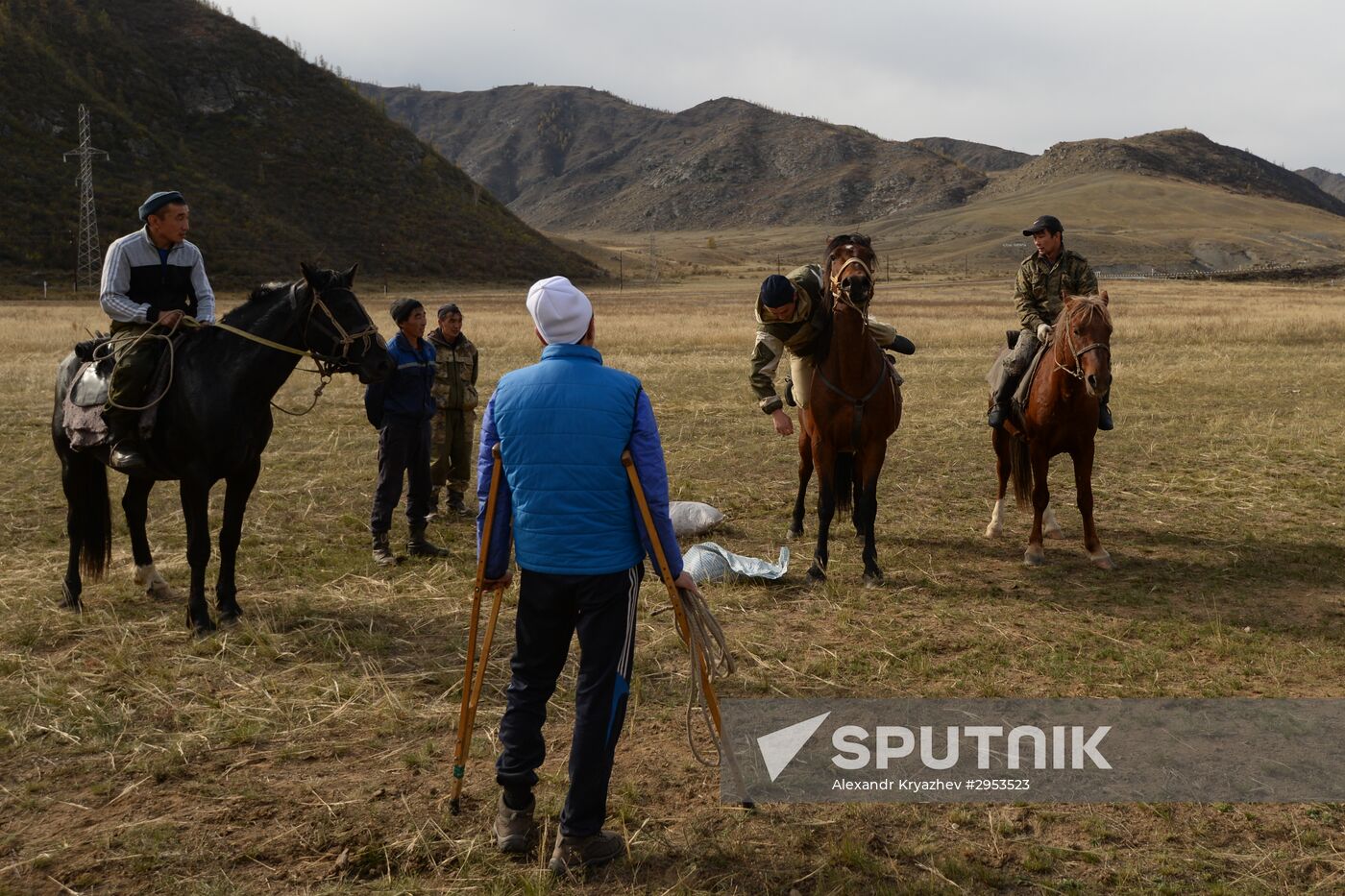 Altai Republic hosts Kok Boru goat-tossing championship
