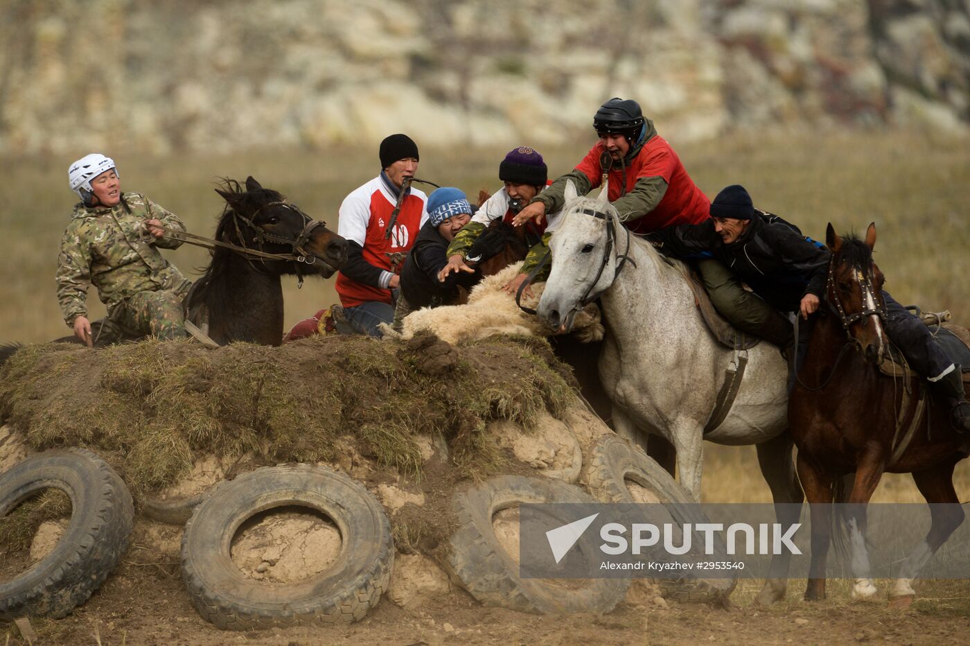 Kok-boru championship in Republic of Altai