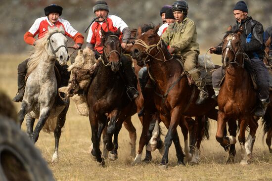 Kok-boru championship in Republic of Altai