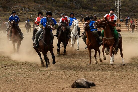 Kok-boru championship in Republic of Altai