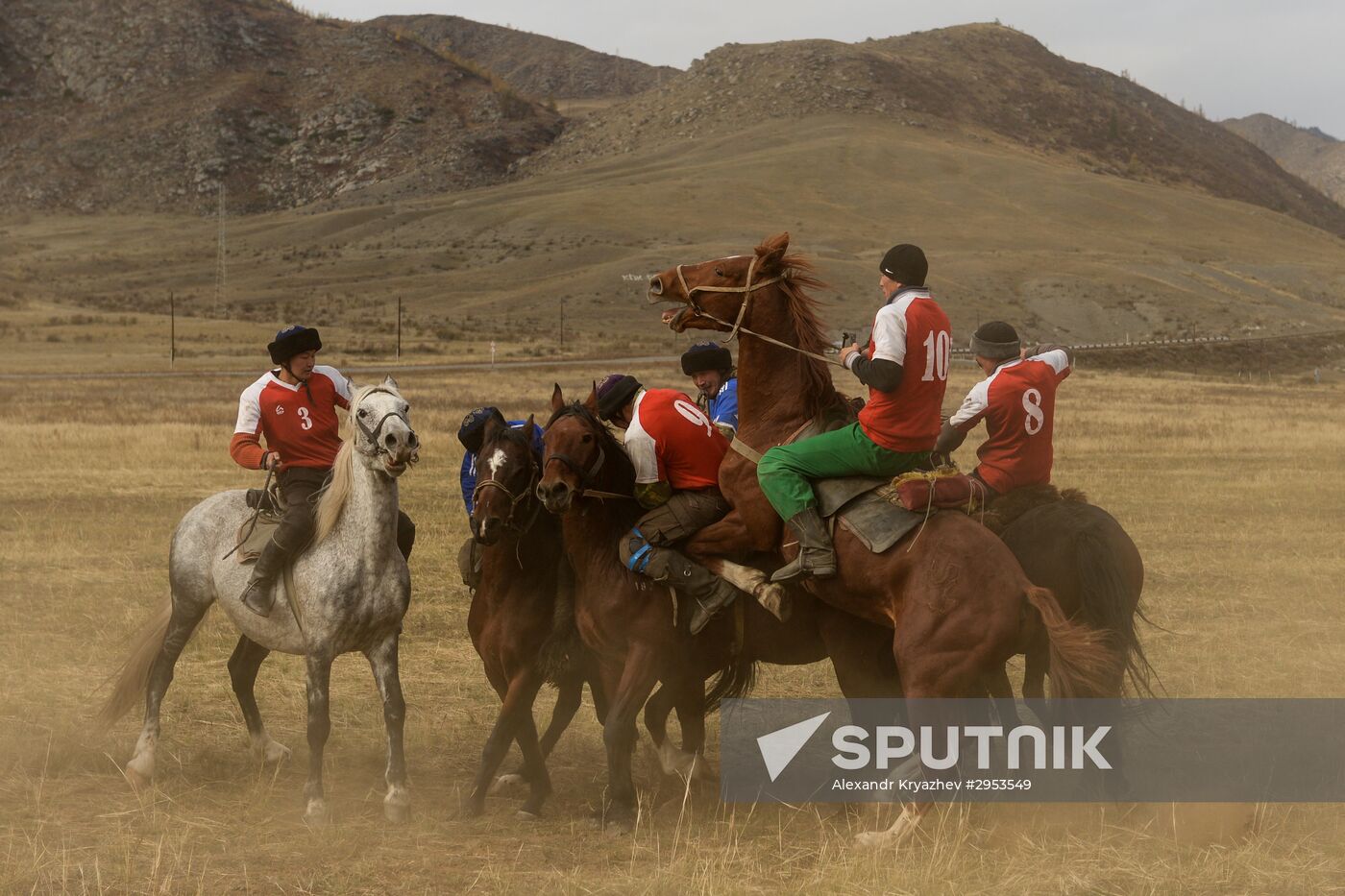 Kok-boru championship in Republic of Altai