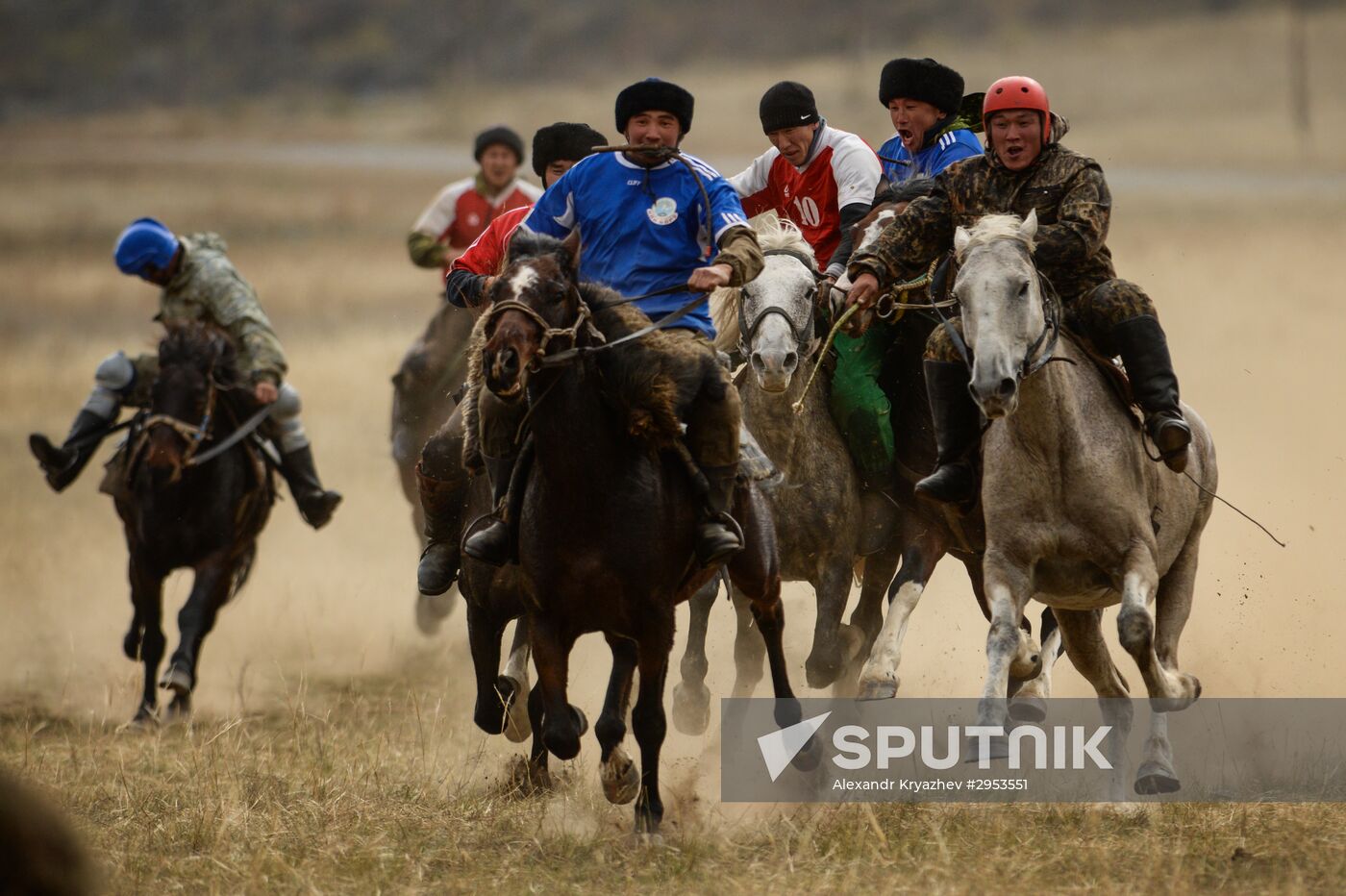 Kok-boru championship in Republic of Altai