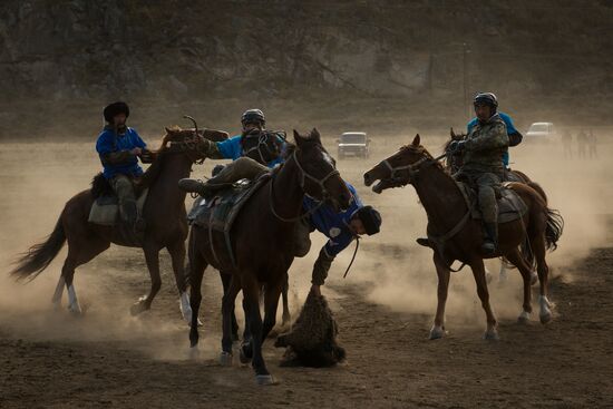 Kok-boru championship in Republic of Altai