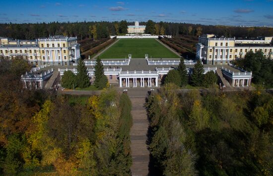 Arkhangelskoye museum estate from bird's eye view