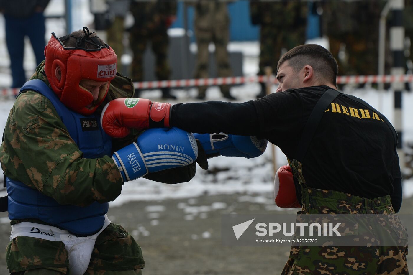 Test for right to wear crimson and green beret by National Guard servicemen