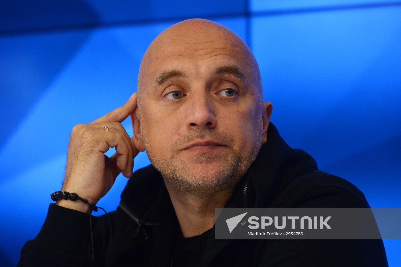 News conference by writer Zakhar Prilepin