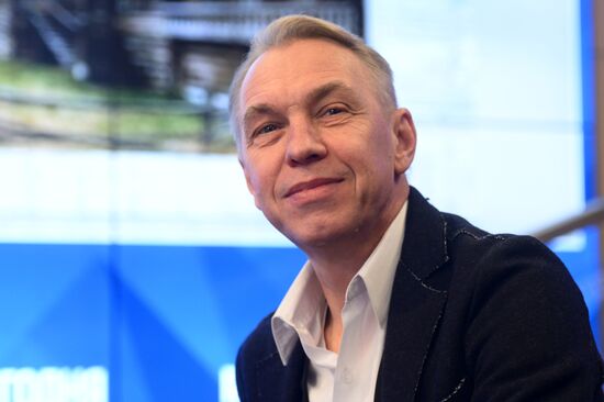 News conference by writer Zakhar Prilepin