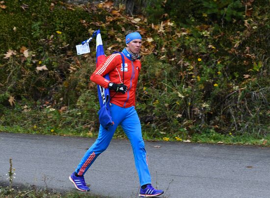 Biathlon. Russian team's training session