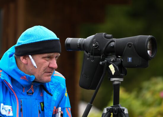 Biathlon. Russian team's training session