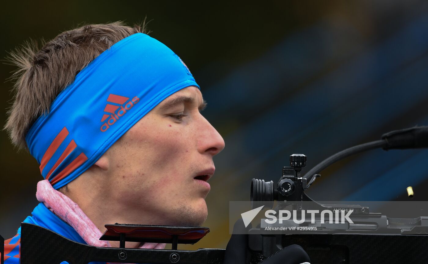 Biathlon. Russian team's training session
