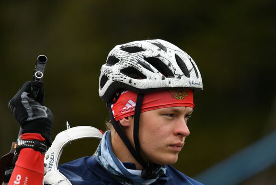Biathlon. Russian team's training session