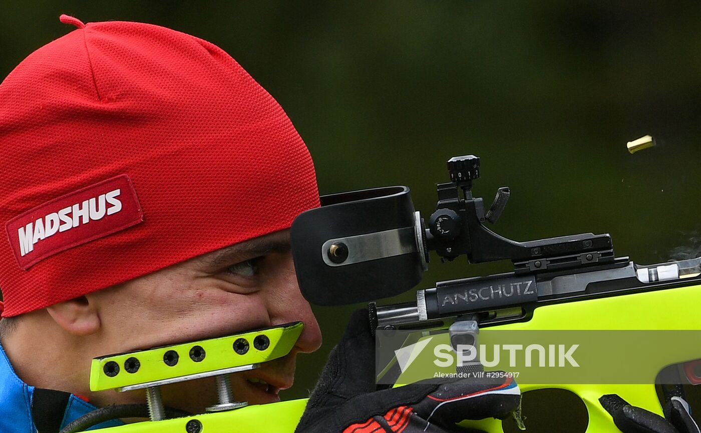 Biathlon. Russian team's training session