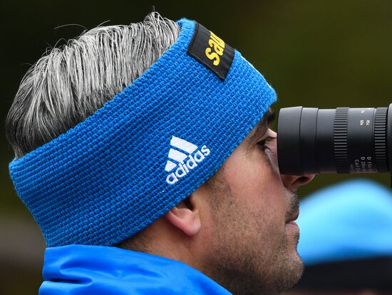 Biathlon. Russian team's training session