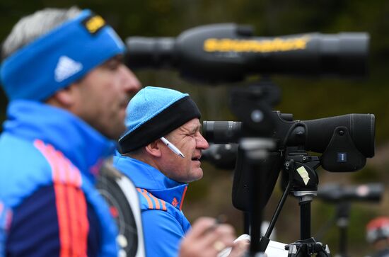 Biathlon. Russian team's training session