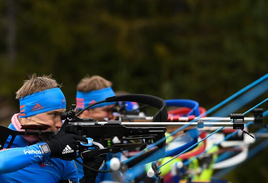 Biathlon. Russian team's training session