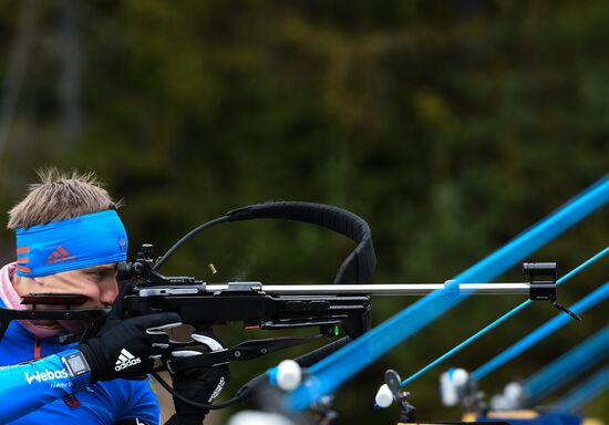Biathlon. Russian team's training session
