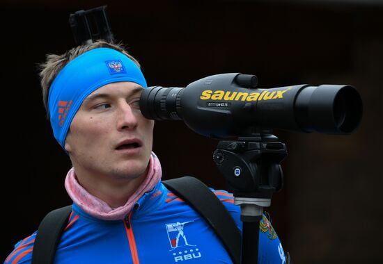 Biathlon. Russian team's training session
