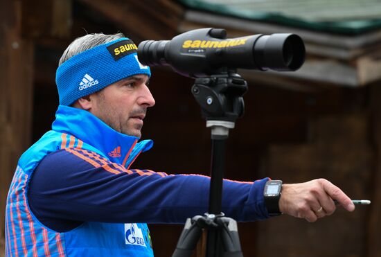 Biathlon. Russian team's training session