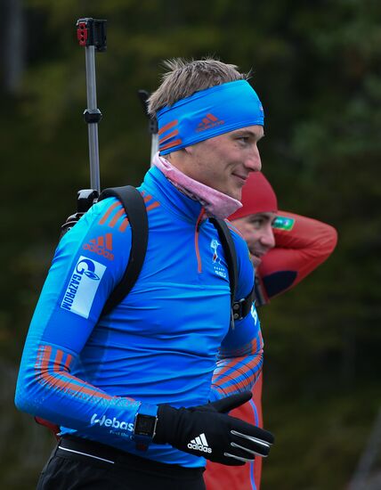 Biathlon. Russian team's training session