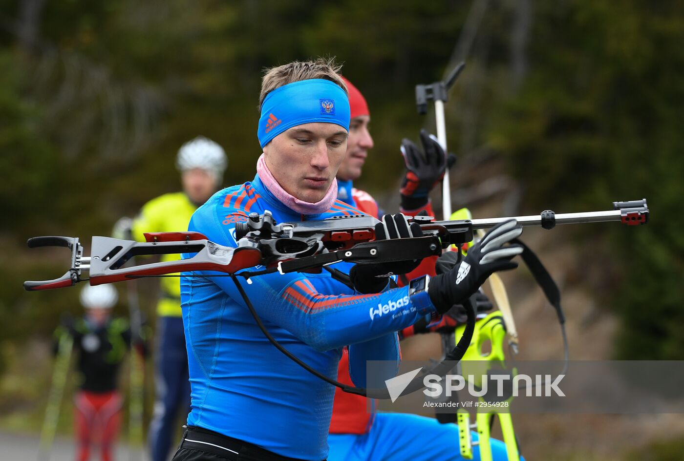 Biathlon. Russian team's training session