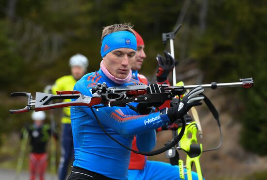 Biathlon. Russian team's training session