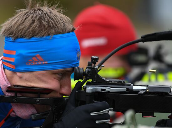 Biathlon. Russian team's training session