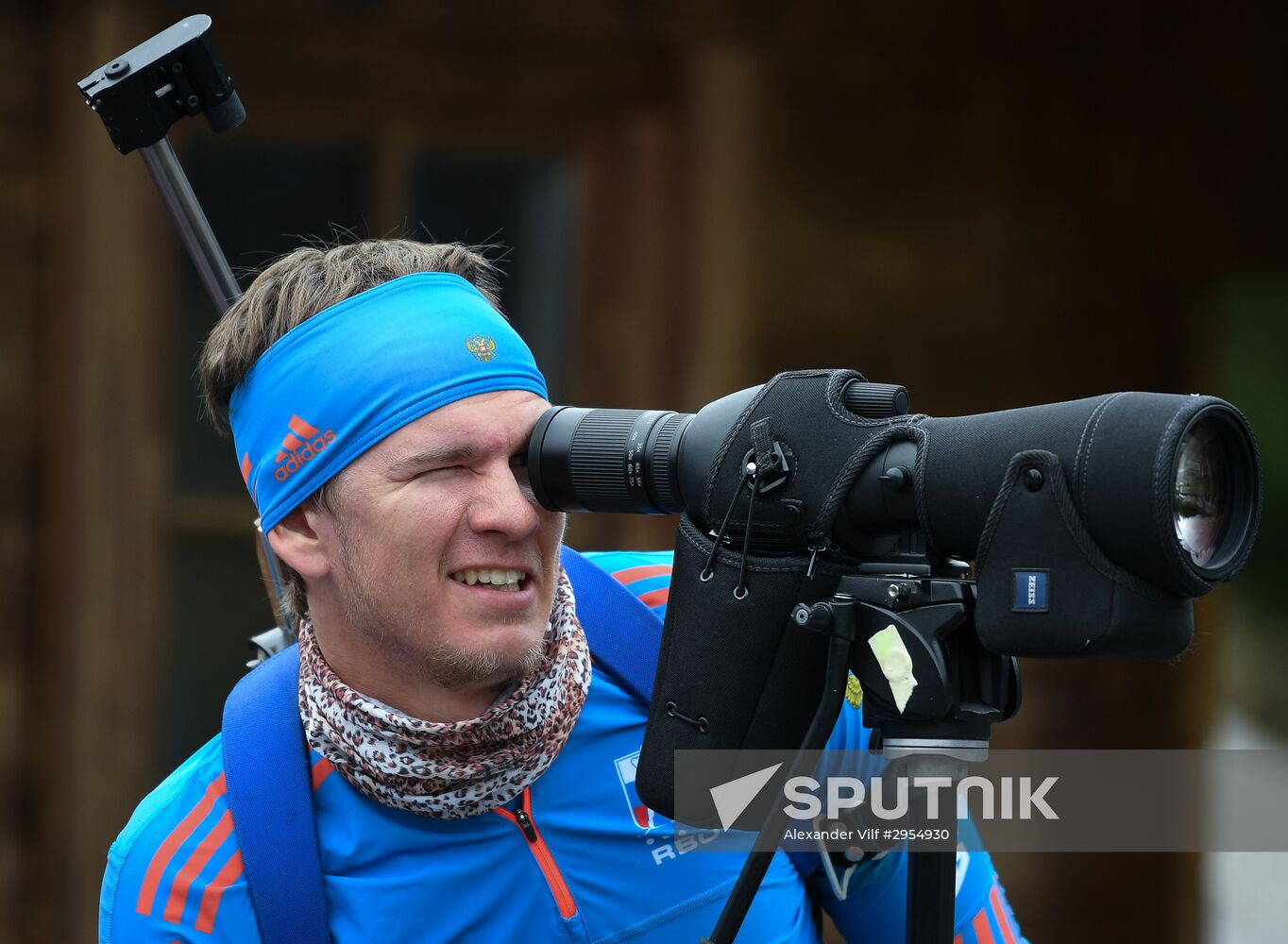 Biathlon. Russian team's training session