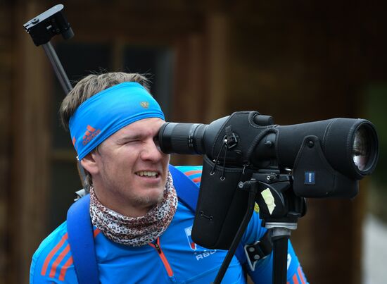 Biathlon. Russian team's training session
