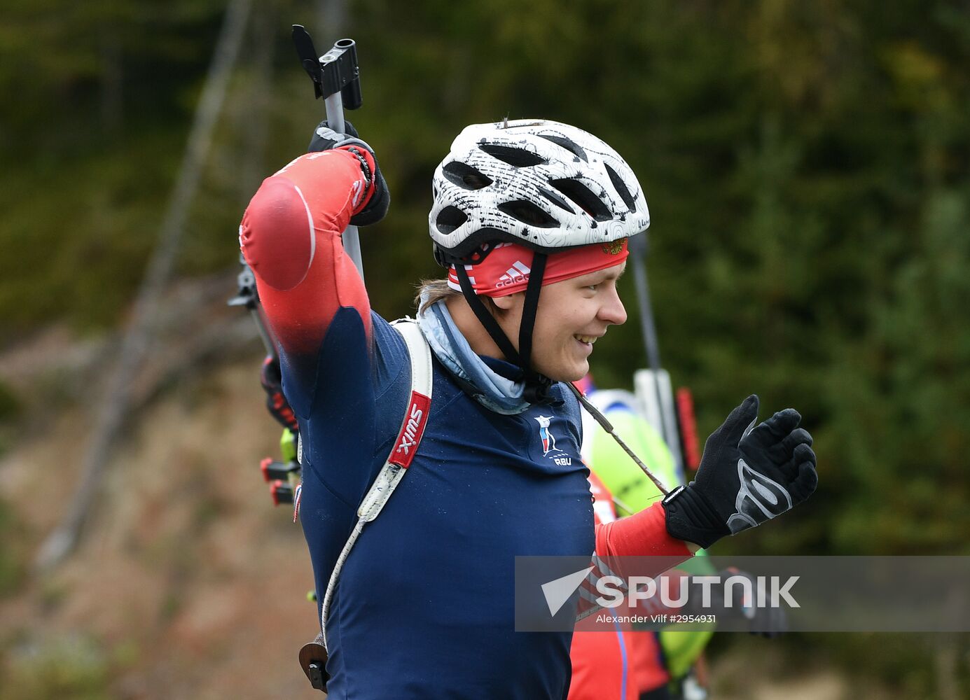 Biathlon. Russian team's training session