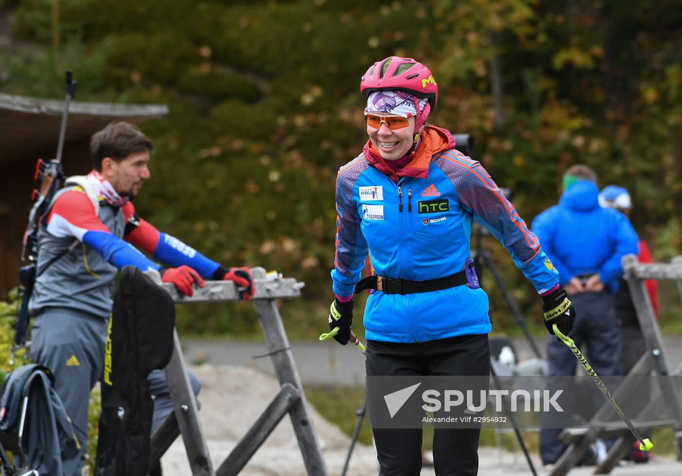 Biathlon. Russian team's training session