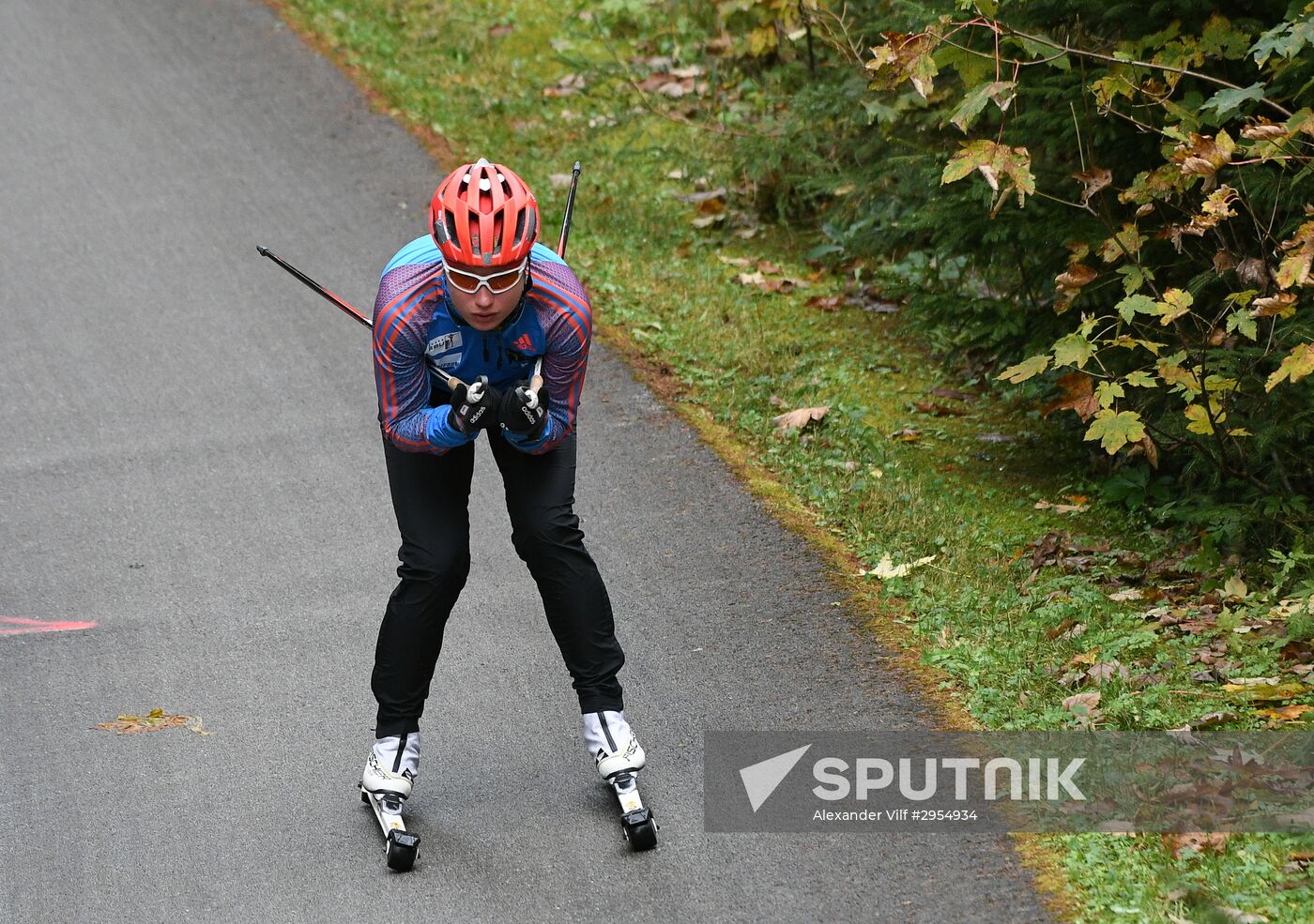 Biathlon. Russian team's training session