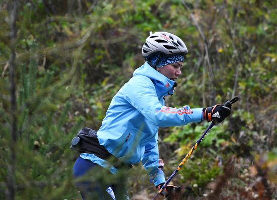 Biathlon. Russian team's training session