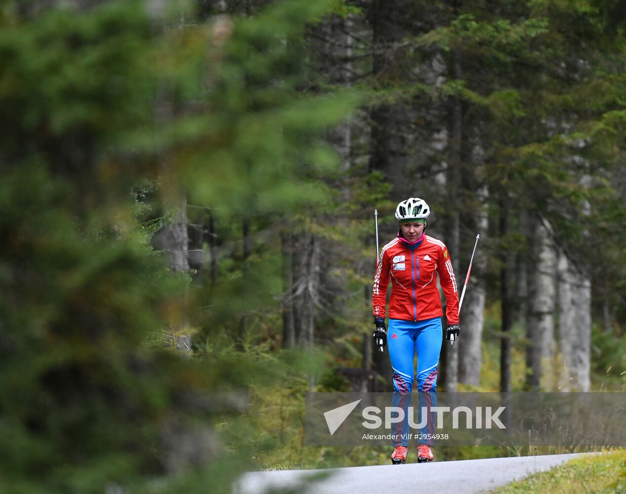 Biathlon. Russian team's training session