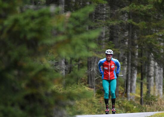 Biathlon. Russian team's training session