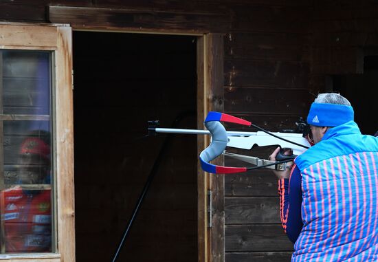 Biathlon. Russian team's training session