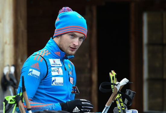 Biathlon. Russian team's training session