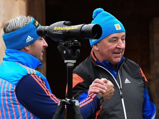 Biathlon. Russian team's training session