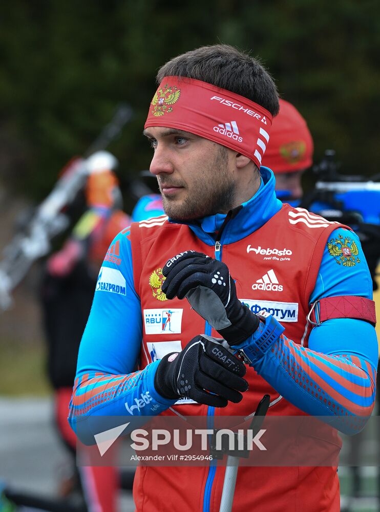 Biathlon. Russian team's training session
