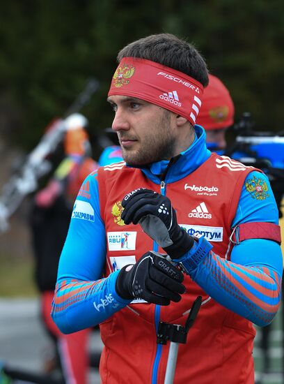 Biathlon. Russian team's training session