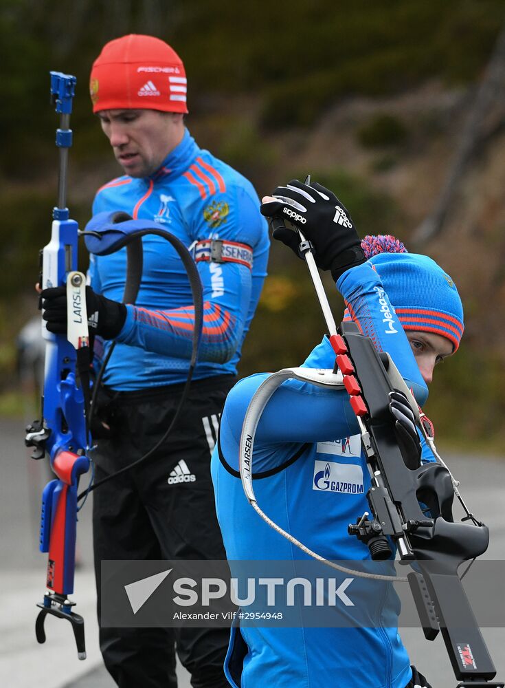 Biathlon. Russian team's training session
